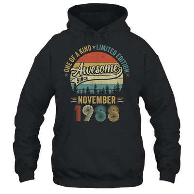 November 1988 Vintage 35 Years Old Retro 35th Birthday Shirt & Hoodie | teecentury
