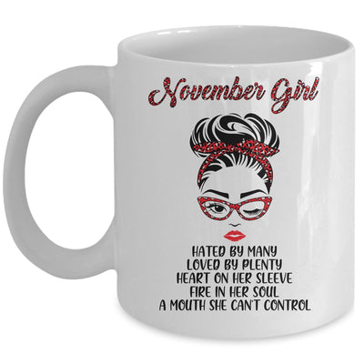 November Girl Hated By Many Loved By Plenty Leopard Women Mug Coffee Mug | Teecentury.com