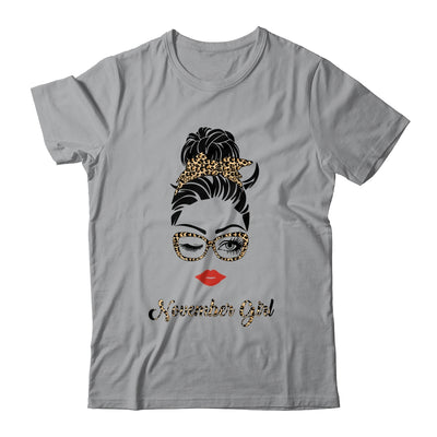 November Girl Woman Lips Eyes Lady Leopard Birthday Gift T-Shirt & Tank Top | Teecentury.com