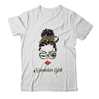 November Girl Woman Lips Eyes Lady Leopard Birthday Gift T-Shirt & Tank Top | Teecentury.com