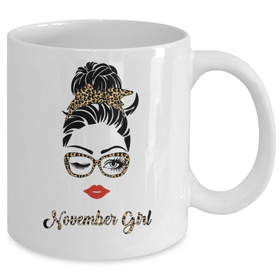 November Girl Woman Lips Eyes Lady Leopard Birthday Gift Mug Coffee Mug | Teecentury.com