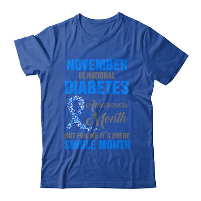 November Is Diabetes Awareness Month Diabetic Blue Ribbon Shirt & Hoodie | teecentury