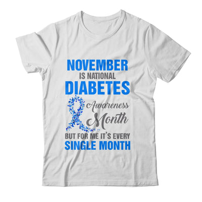 November Is Diabetes Awareness Month Diabetic Blue Ribbon Shirt & Hoodie | teecentury