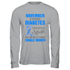 November Is Diabetes Awareness Month Diabetic Blue Ribbon Shirt & Hoodie | teecentury