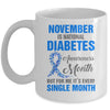 November Is Diabetes Awareness Month Diabetic Blue Ribbon Mug | teecentury