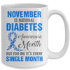 November Is Diabetes Awareness Month Diabetic Blue Ribbon Mug | teecentury