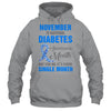 November Is Diabetes Awareness Month Diabetic Blue Ribbon Shirt & Hoodie | teecentury