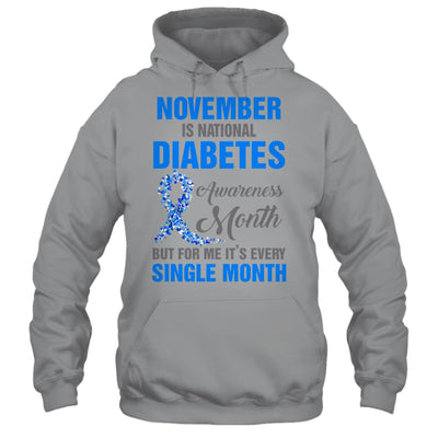 November Is Diabetes Awareness Month Diabetic Blue Ribbon Shirt & Hoodie | teecentury