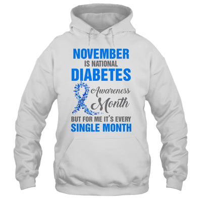 November Is Diabetes Awareness Month Diabetic Blue Ribbon Shirt & Hoodie | teecentury