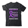 November Purple Ribbon Pancreatic Cancer Awareness Month Shirt & Hoodie | teecentury