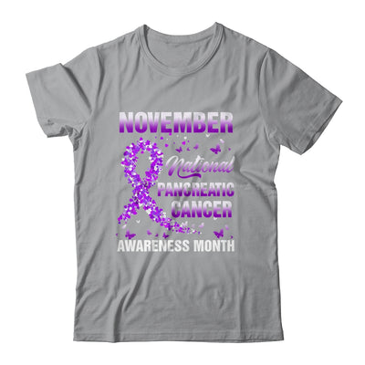 November Purple Ribbon Pancreatic Cancer Awareness Month Shirt & Hoodie | teecentury