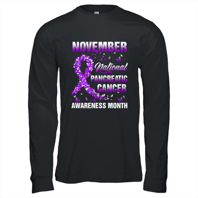 November Purple Ribbon Pancreatic Cancer Awareness Month Shirt & Hoodie | teecentury