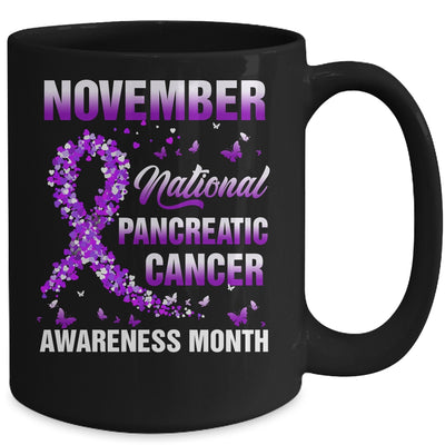 November Purple Ribbon Pancreatic Cancer Awareness Month Mug | teecentury