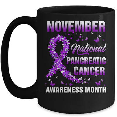 November Purple Ribbon Pancreatic Cancer Awareness Month Mug | teecentury