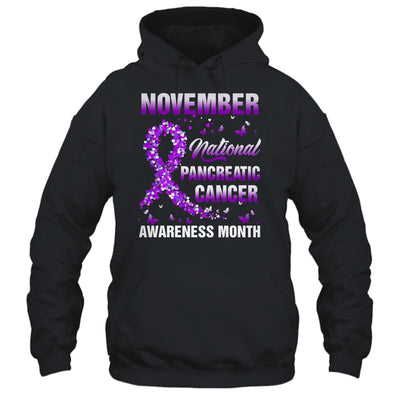 November Purple Ribbon Pancreatic Cancer Awareness Month Shirt & Hoodie | teecentury