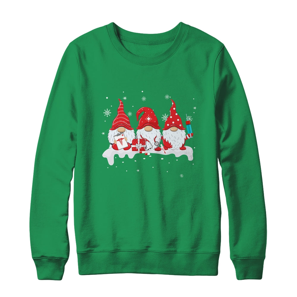Nurse Christmas Gnomes Cute Nurses Xmas For Women T-Shirt & Sweatshirt | Teecentury.com