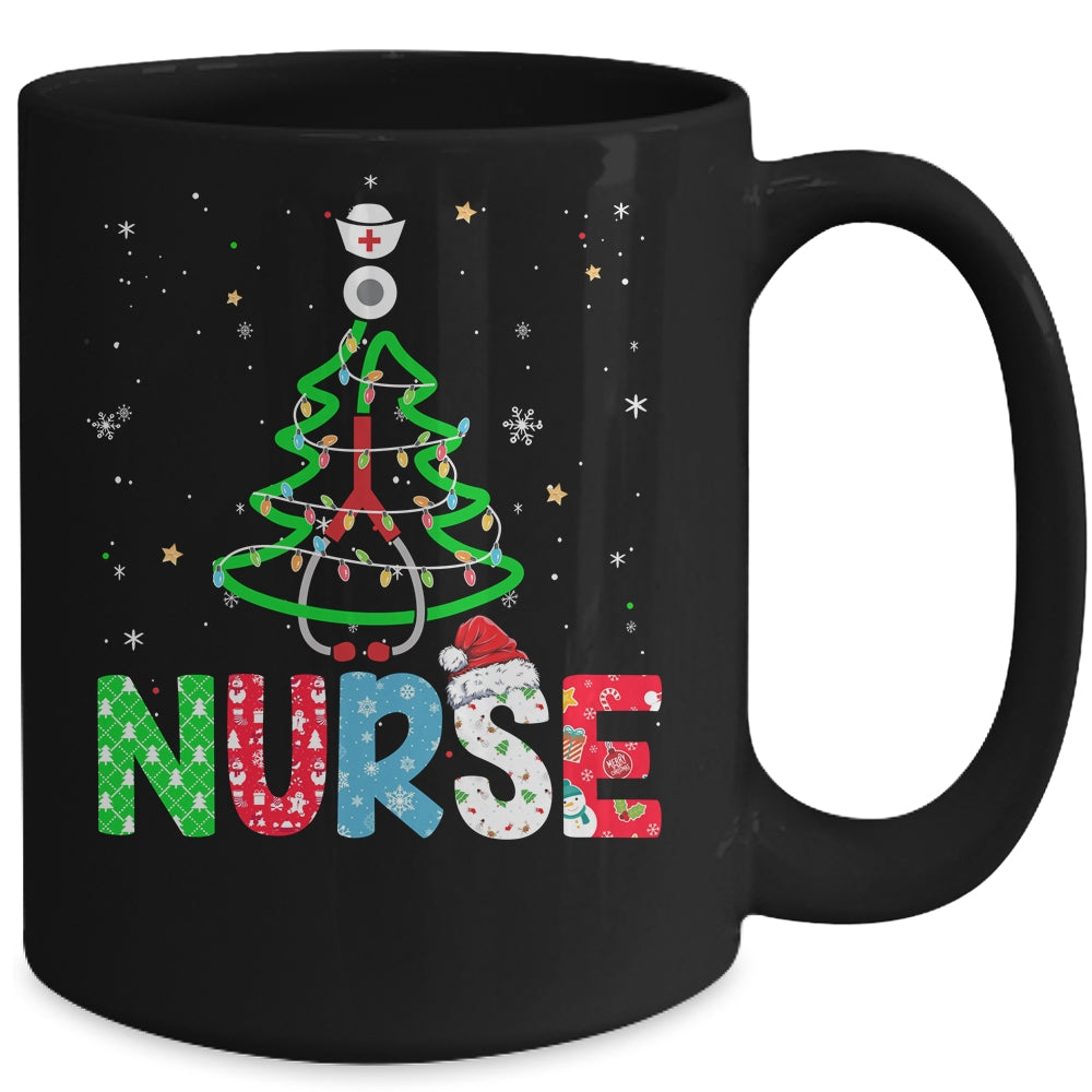 Nurse Christmas Tree Stethoscope RN LPN Nursing Xmas Mug Coffee Mug | Teecentury.com