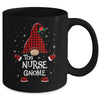 Nurse Gnome Buffalo Plaid Matching Christmas Pajama Gift Mug Coffee Mug | Teecentury.com