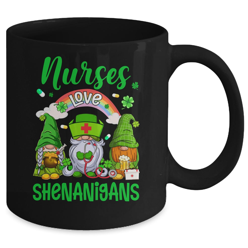 Nurse LOVE Shenanigans St Patricks Day Gnomes Shamrock Mug | teecentury