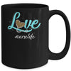 Funny Nurse Life RN LPN CNA Healthcare Cheetah Heart Leopard Mug Coffee Mug | Teecentury.com