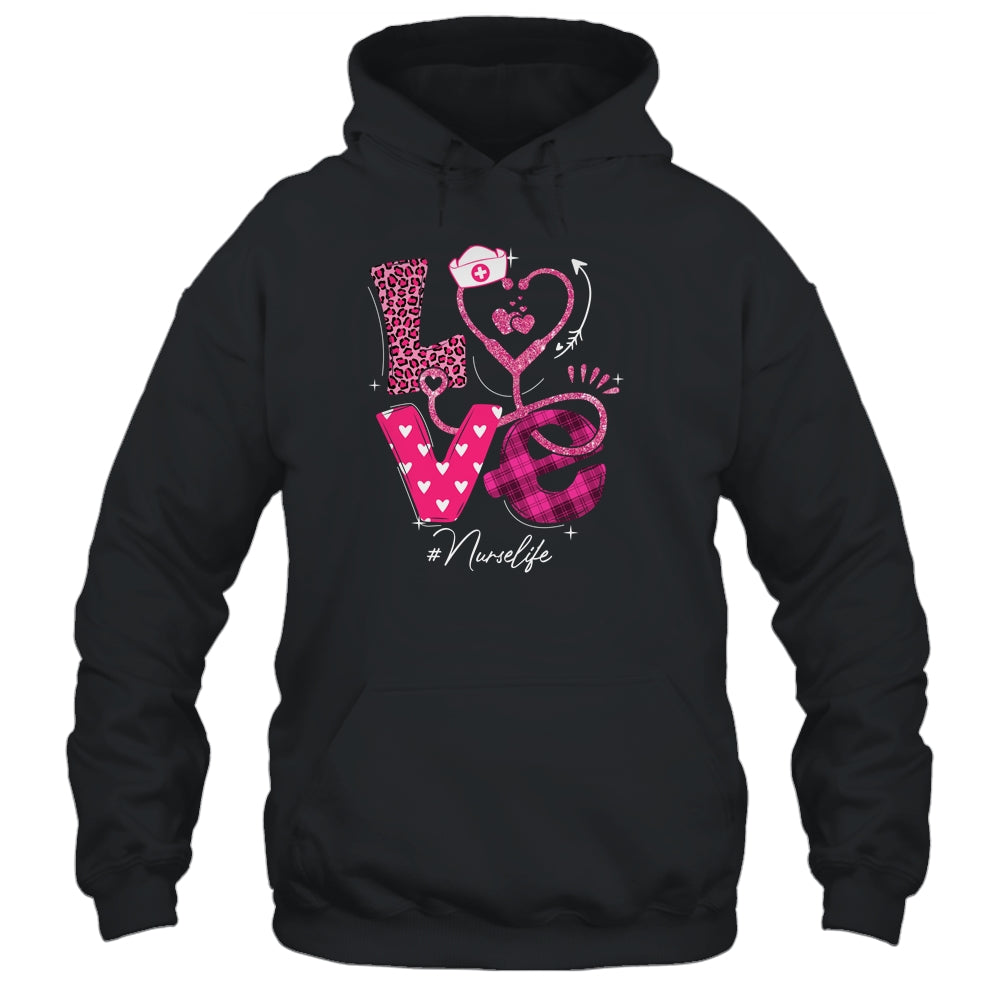 Nurse Life RN LPN CNA Healthcare Cheetah Heart Leopard Funny T-Shirt & Tank Top | Teecentury.com