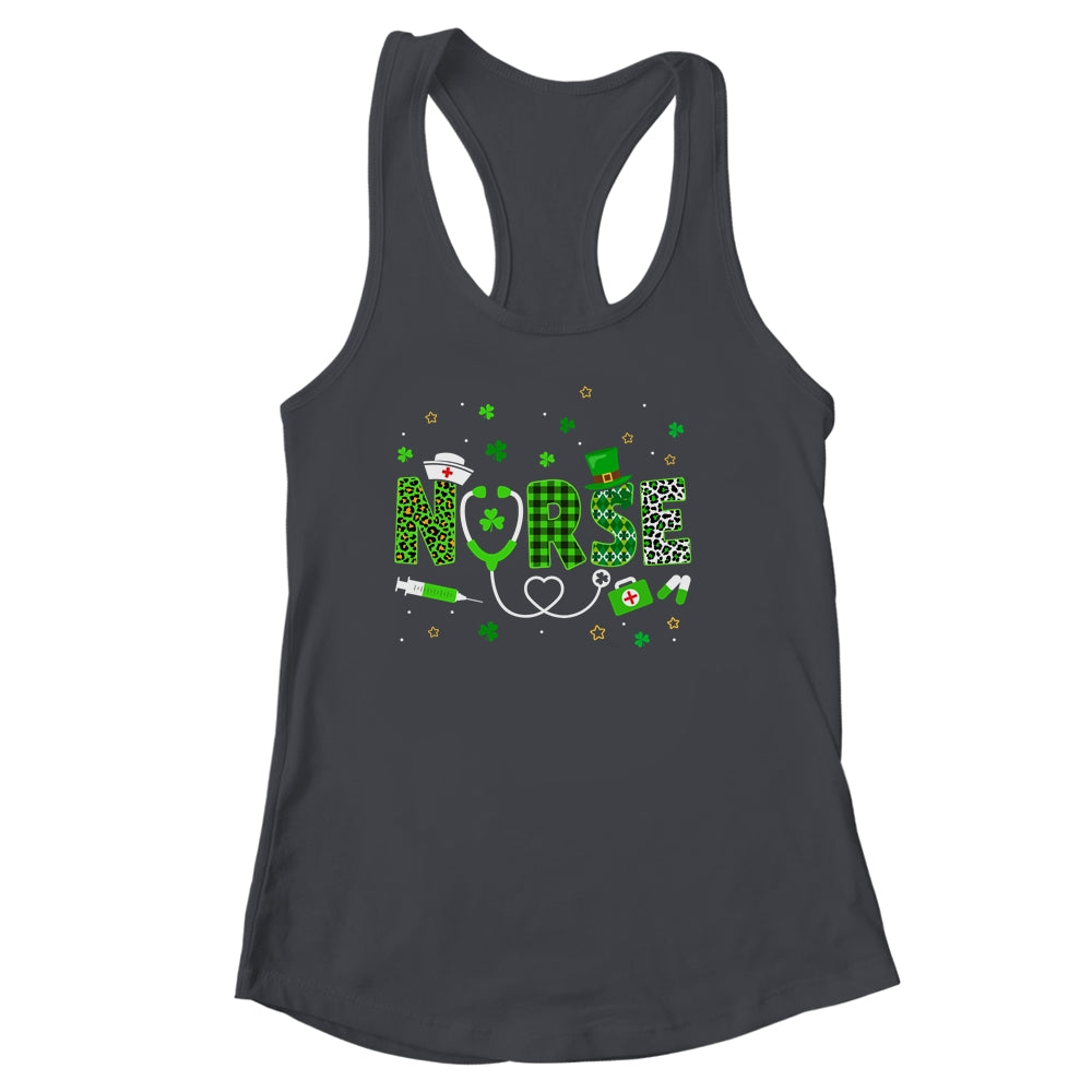 Nurse St Patrick's Day Lucky Nurse Shamrock Love Nurse Life Shirt & Tank Top | teecentury