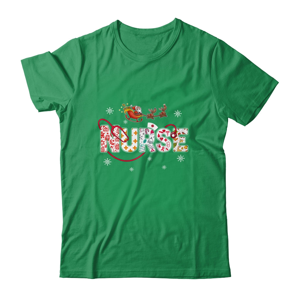 Nurse Stethoscope Christmas Tree Nursing Gift T-Shirt & Sweatshirt | Teecentury.com