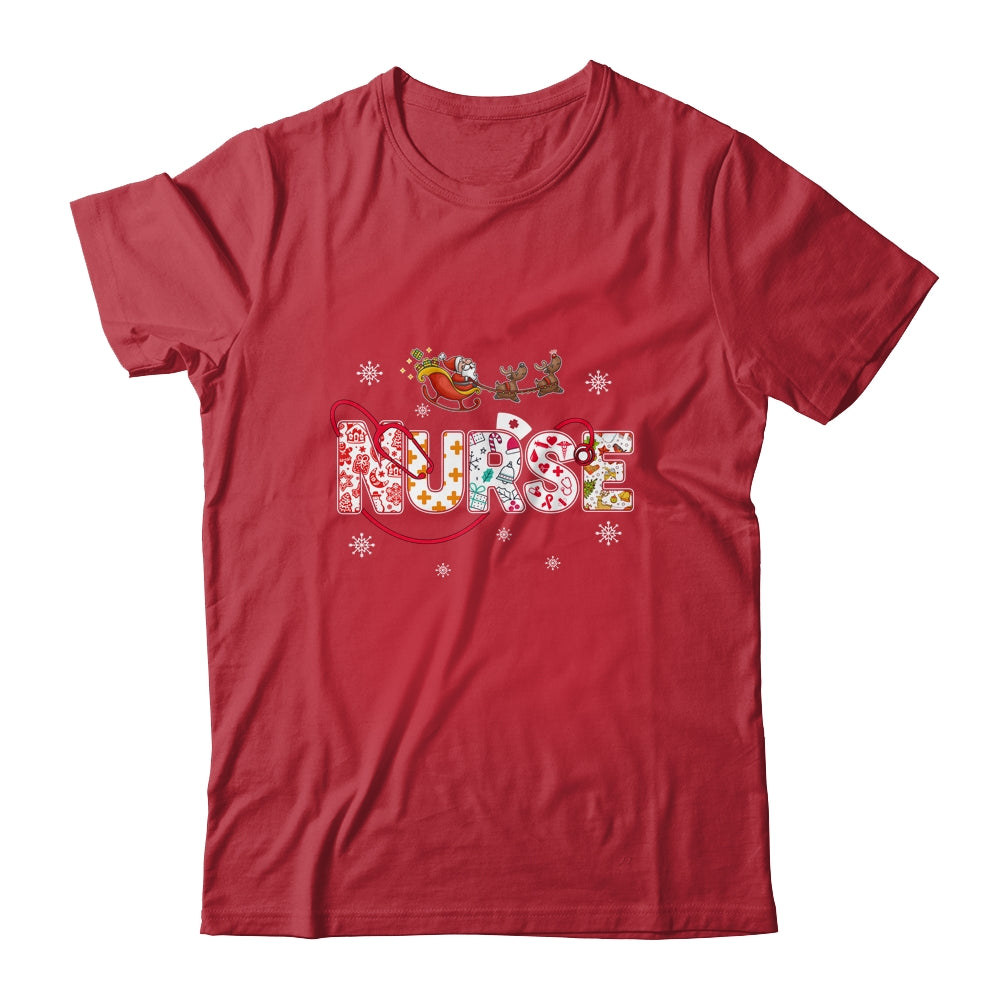 Nurse Stethoscope Christmas Tree Nursing Gift T-Shirt & Sweatshirt | Teecentury.com