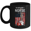 Nurse Usa Flag So God Made A Nursing Leopard Mug Coffee Mug | Teecentury.com