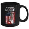 Nurse Usa Flag So God Made A Nursing Leopard Mug Coffee Mug | Teecentury.com