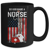 Nurse Usa Flag So God Made A Nursing Leopard Mug Coffee Mug | Teecentury.com