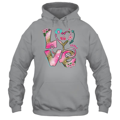 Nurse Valentines Day Heart Stethoscope Cute Love Nursing Shirt & Tank Top | teecentury