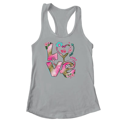 Nurse Valentines Day Heart Stethoscope Cute Love Nursing Shirt & Tank Top | teecentury