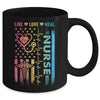 Nurse Week Nursing Nurse Heart Flag American Live Love Heal Mug | teecentury
