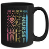 Nurse Week Nursing Nurse Heart Flag American Live Love Heal Mug | teecentury
