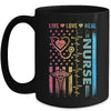 Nurse Week Nursing Nurse Heart Flag American Live Love Heal Mug | teecentury