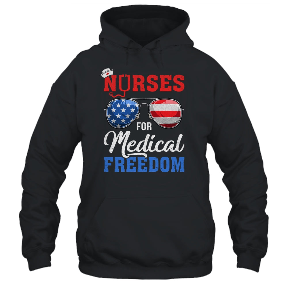 Nurses For Medical Freedom American Flag T-Shirt & Hoodie | Teecentury.com