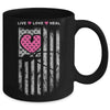 Nursing Nurse Heart Flag American Live Love Heal Mug Coffee Mug | Teecentury.com