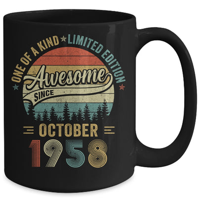 October 1958 Vintage 65 Years Old Retro 65th Birthday Mug | teecentury