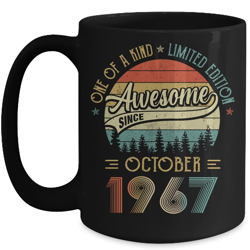 October 1967 Vintage 55 Years Old Retro 55th Birthday Mug Coffee Mug | Teecentury.com