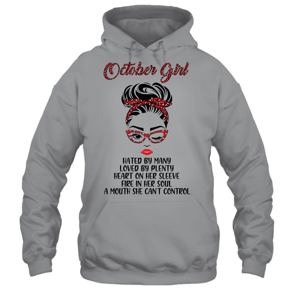 October Girl Hated By Many Loved By Plenty Leopard Women T-Shirt & Tank Top | Teecentury.com