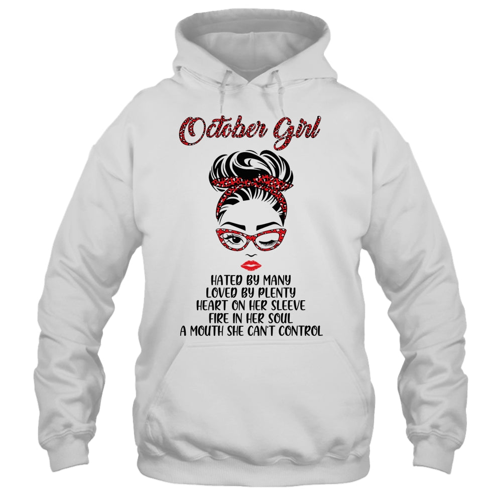 October Girl Hated By Many Loved By Plenty Leopard Women T-Shirt & Tank Top | Teecentury.com