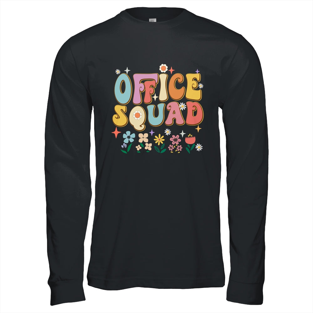 Office Squad Groovy Happy Flower Retro Shirt & Hoodie | teecentury