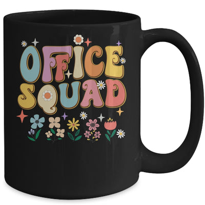 Office Squad Groovy Happy Flower Retro Mug | teecentury