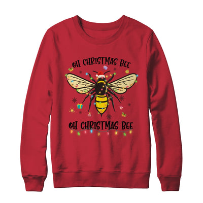 Oh Christmas Bee Santa Hat Light Christmas Gift T-Shirt & Sweatshirt | Teecentury.com