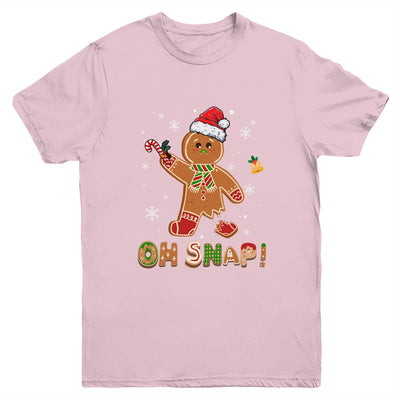 Oh Snap Gingerbread Funny Christmas Xmas Boy Girl Kids Youth Shirt | teecentury