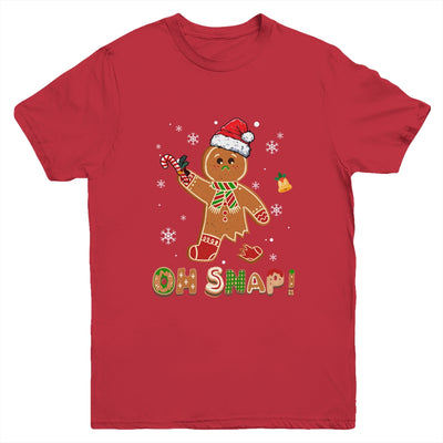 Oh Snap Gingerbread Funny Christmas Xmas Boy Girl Kids Youth Shirt | teecentury