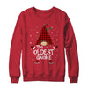 Oldest Gnome Buffalo Plaid Matching Christmas Pajama Gift T-Shirt & Sweatshirt | Teecentury.com