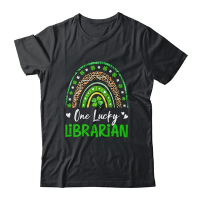 One Lucky Librarian Rainbow St Patricks Day Shamrock Shirt & Hoodie | teecentury