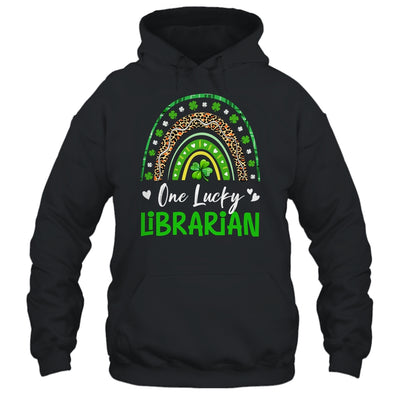 One Lucky Librarian Rainbow St Patricks Day Shamrock Shirt & Hoodie | teecentury